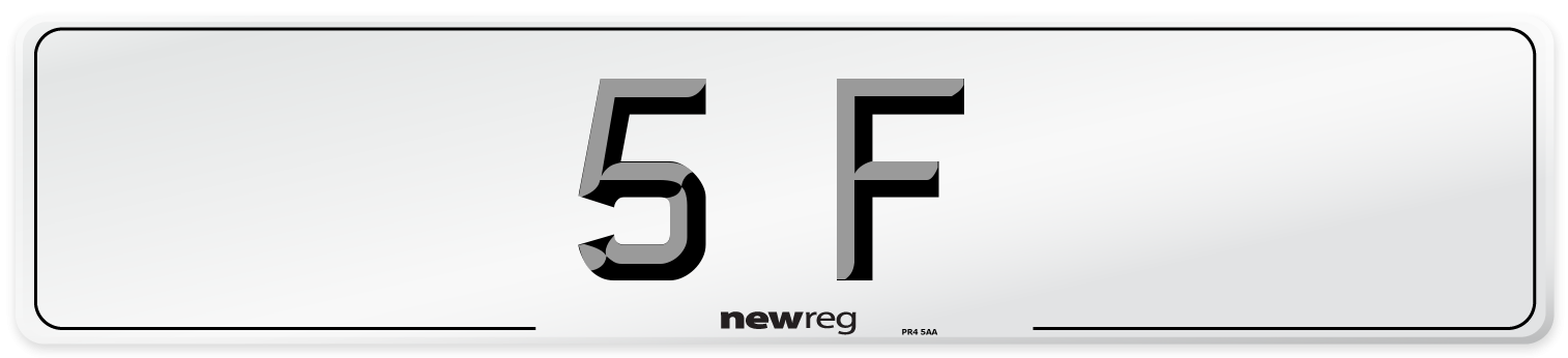 5 F Number Plate from New Reg